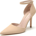 Odisen Womens 3.5 in High Heels Closed Toe Ankle Strap Bridal Shoes