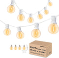 White String Lights Outdoor 200FT Led Globe G40 Patio Lights - 2 Pack