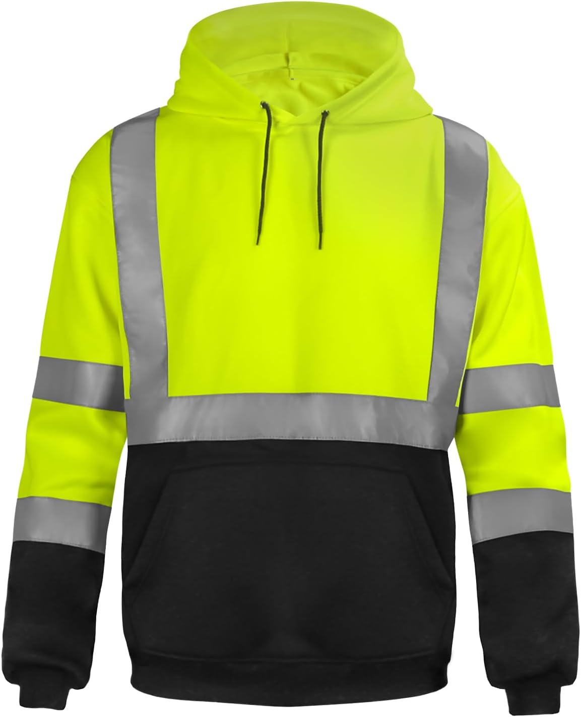 High Visibility Sweatshirt for Men - Reflective Safety Hoodie