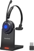 Bluetooth Wireless Headset with Mic for Work - Comfortable Dual-Mode