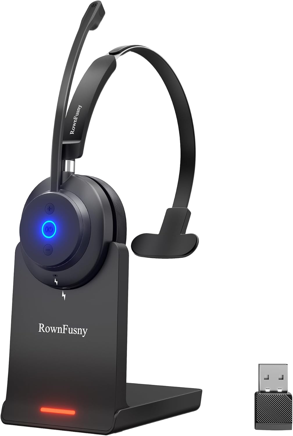Bluetooth Wireless Headset with Mic for Work - Lightweight Comfort