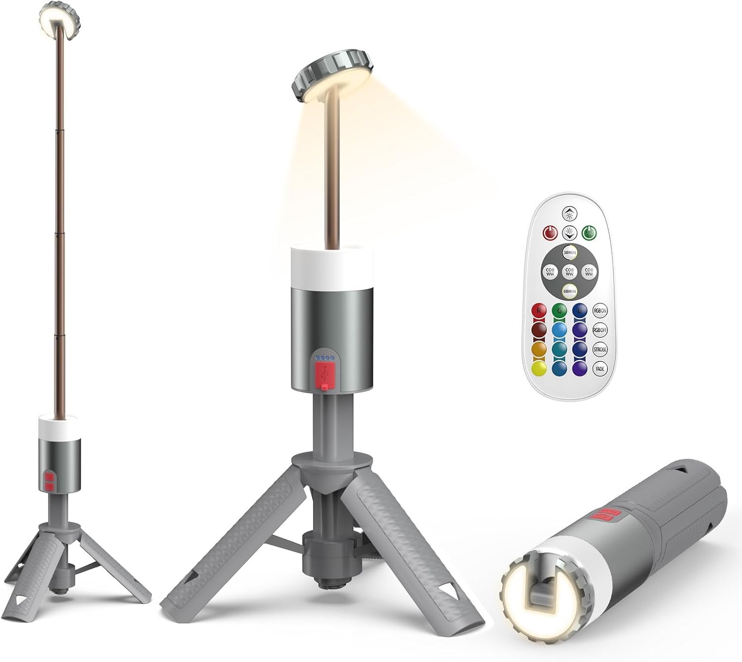AlpsWolf Telescopic Lantern - 15 Colors, Rechargeable, Waterproof