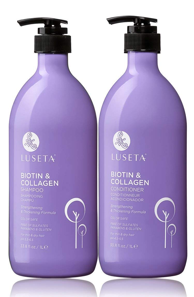 Biotin & Collagen Shampoo & Conditioner Set for Thicker Hair