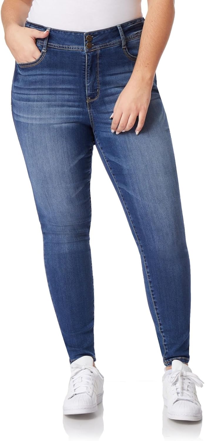 WallFlower Women's Ultra Skinny Mid-Rise Jeans for Every Body