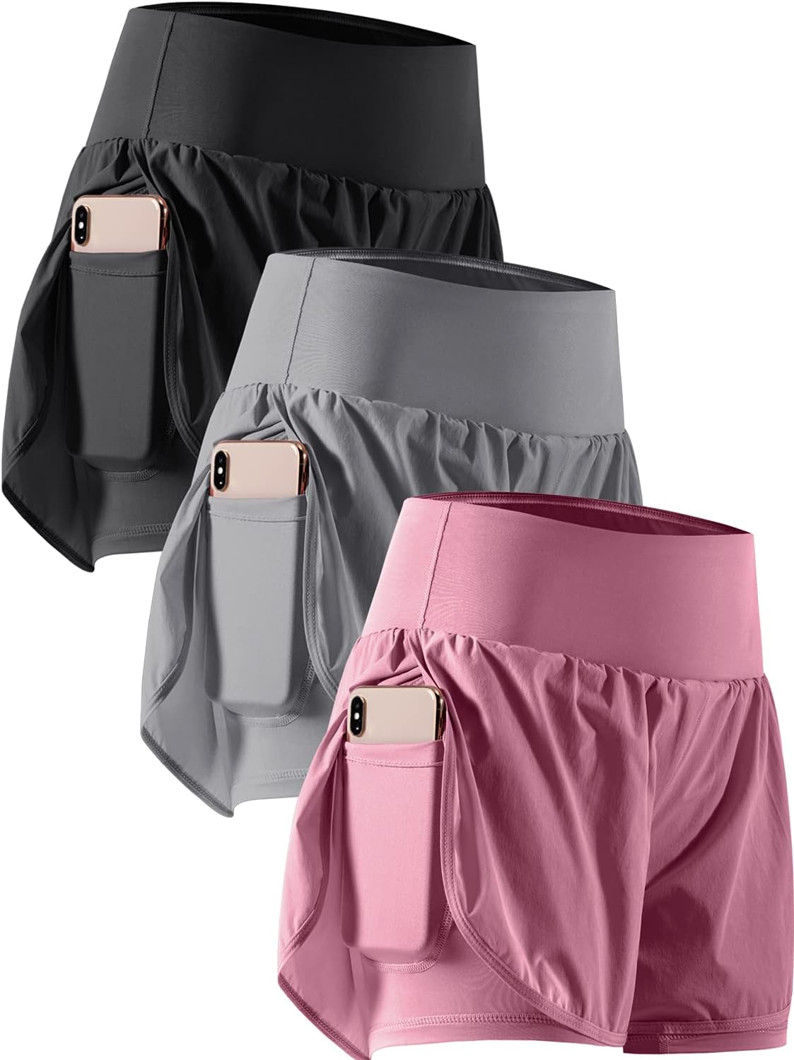 CADMUS 2 in 1 Women's Workout Shorts for Gym and Running
