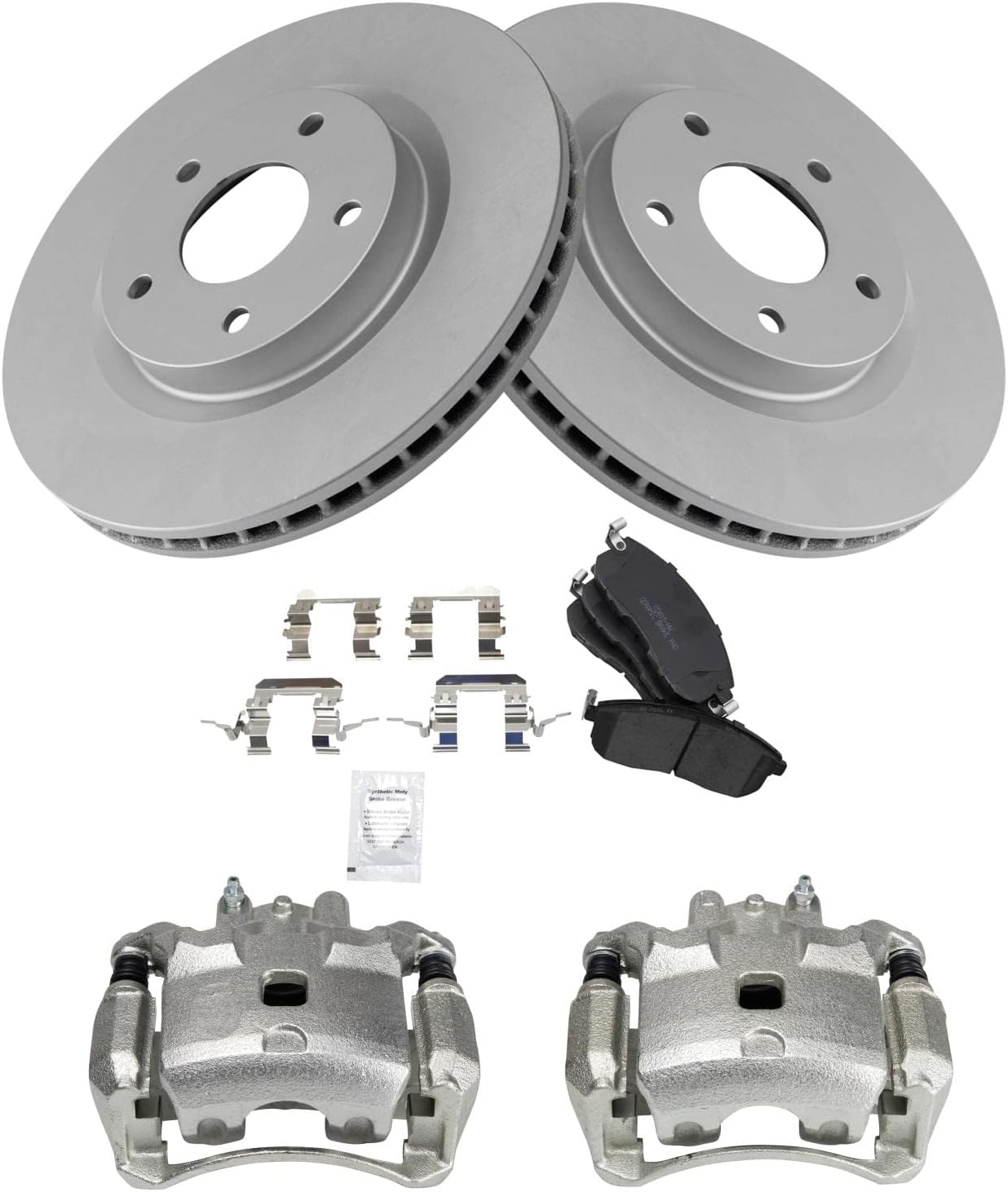 TRQ Front Brake Pad & Rotor Kit for 2007-2012 Nissan Sentra