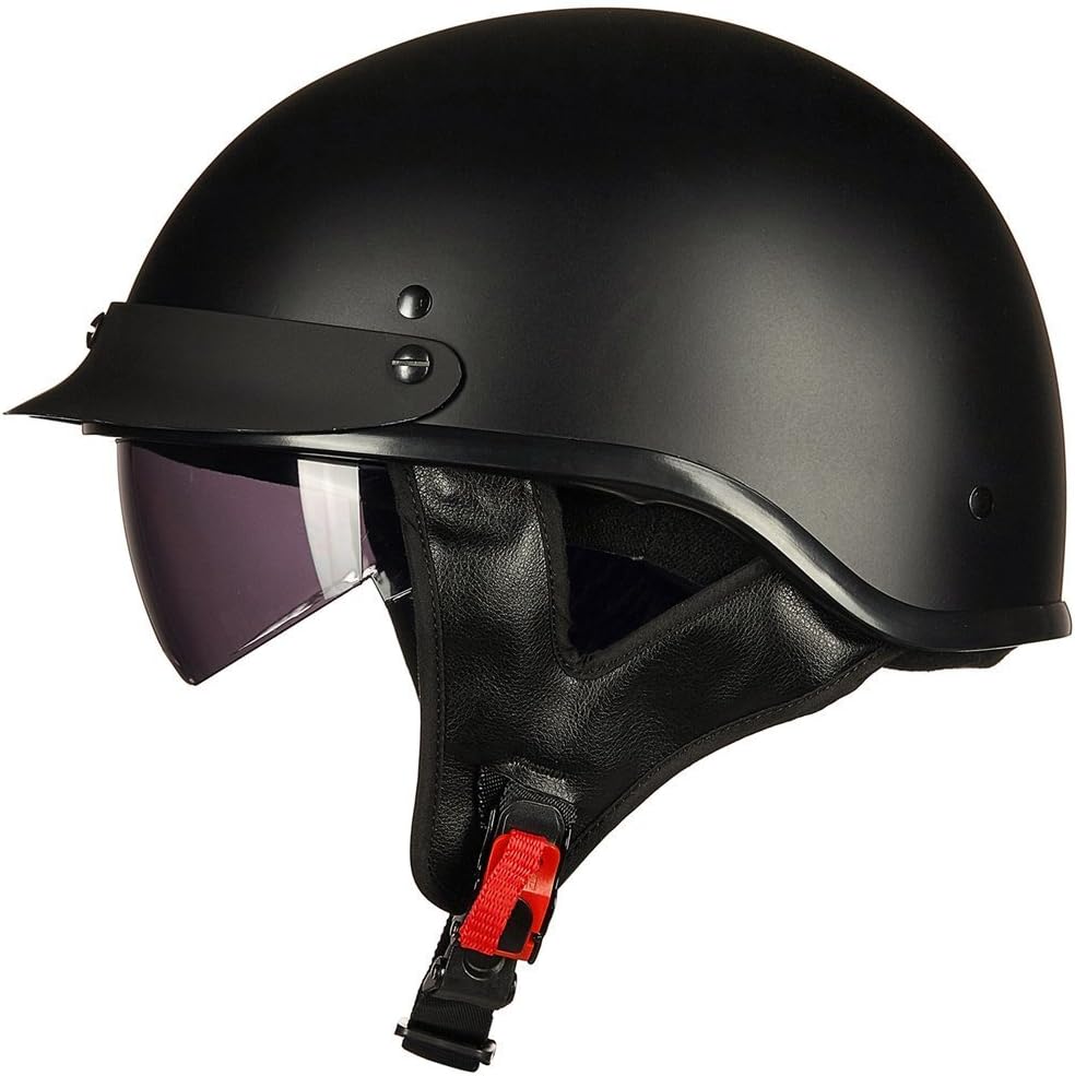 ILM Half Helmet Motorcycle Open Face with Sun Visor for Safety