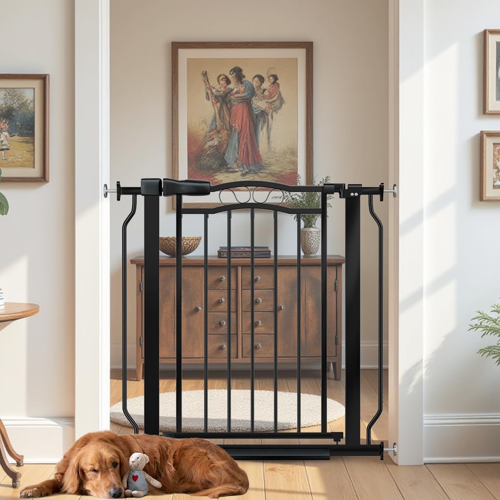 Extra Wide Auto-Close Baby Gate for Stairs and Doorways