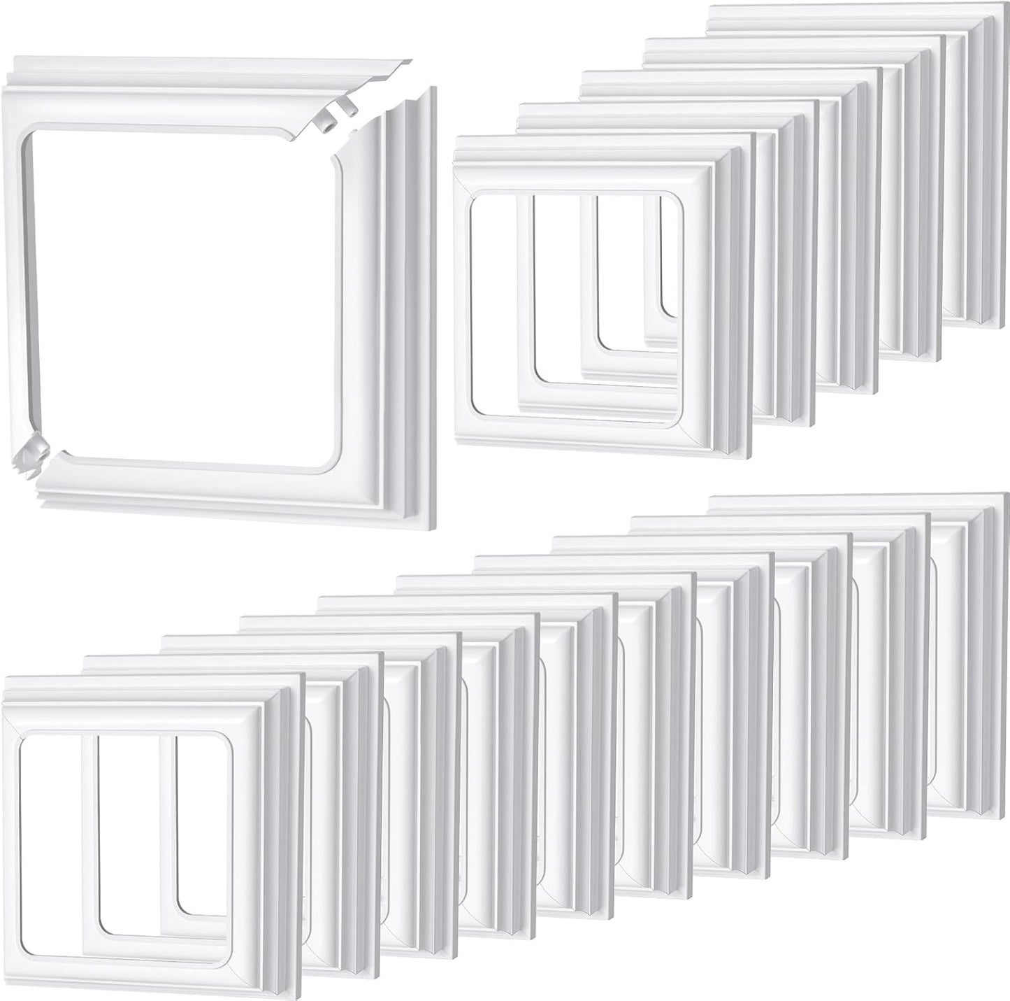 Thyle 16 Pcs Vinyl Post Skirt Covers for 4x4 Porch Decks