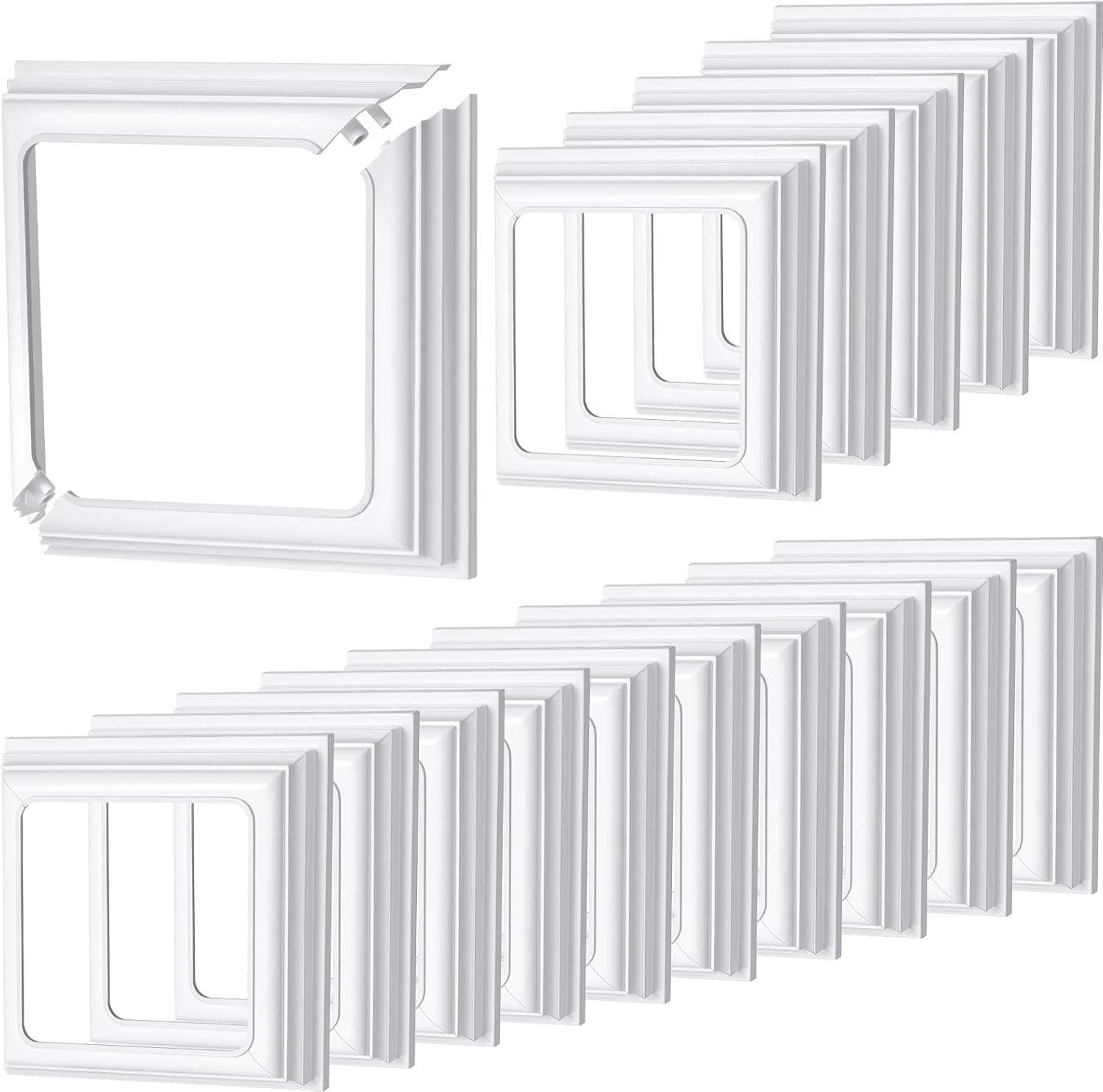 Thyle 16 Pcs Vinyl Post Skirt Covers for 4x4 Porch Decks