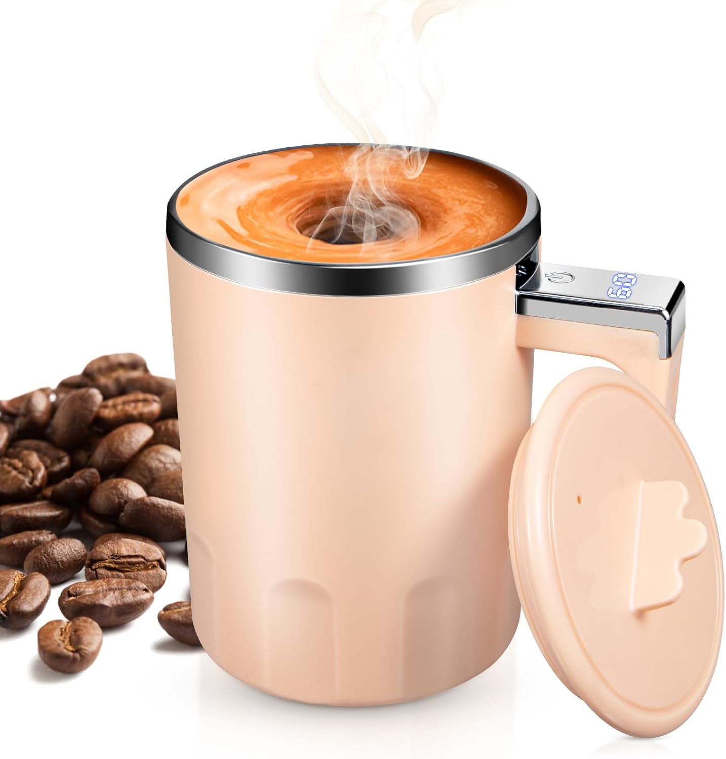 Rechargeable Self-Stirring Coffee Mug - Temperature Display