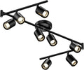 LED 8 Light Track Lighting Kit Black Ceiling Spotlights - Flexible