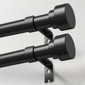 Heavy Duty Curtain Rods 2 Pack 48 to 84 in - Sturdy Adjustable Set