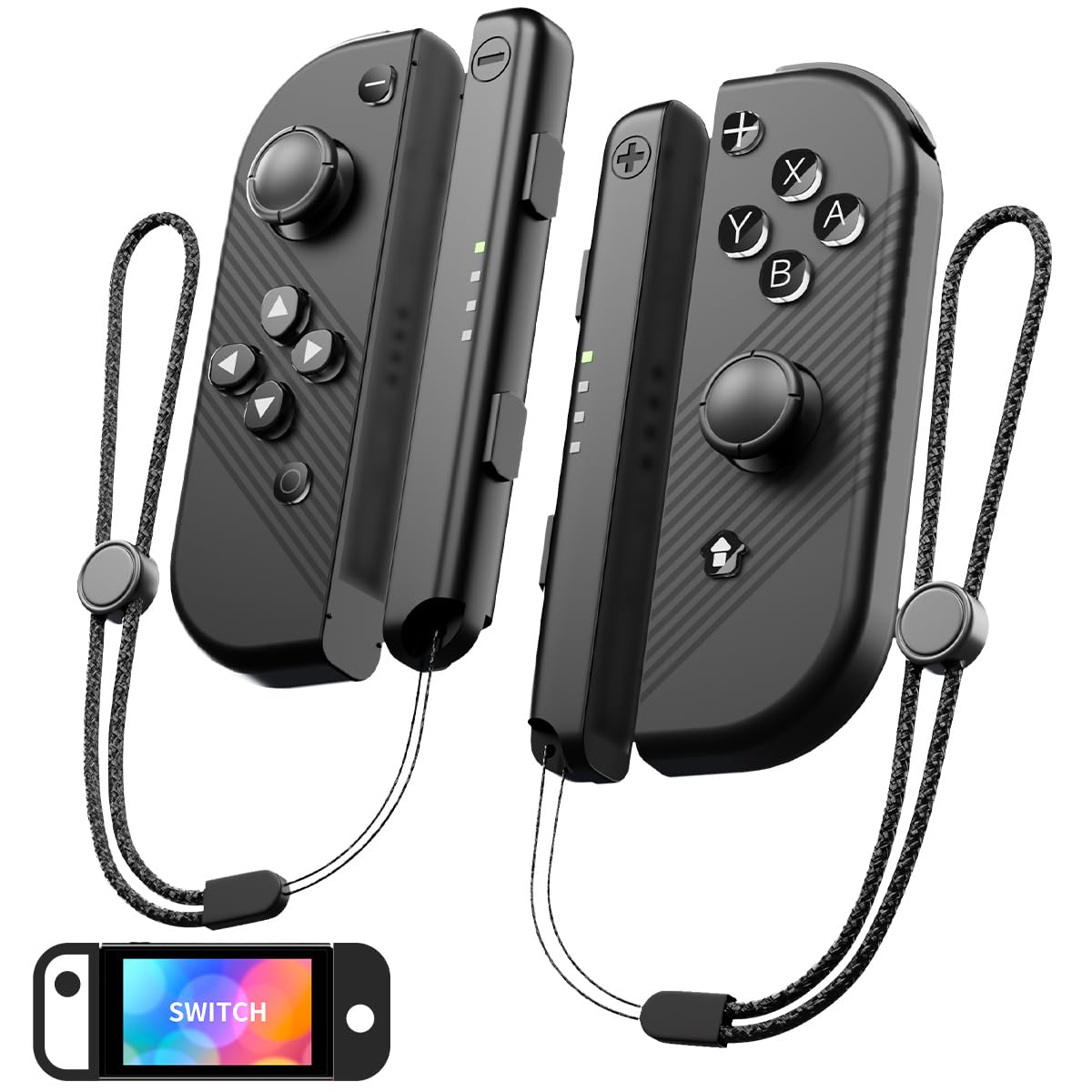 CAWOOSOO Black Wireless Controllers for Switch with Haptic Feedback
