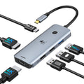 USB C Docking Station Dual Monitor Hub - 6-in-1 4K Dual HDMI