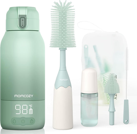 Momcozy Portable Milk Warmer & Bottle Kit
