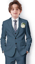 Boys Slim Fit Formal Suit with Contrasting Tie - Classic Look
