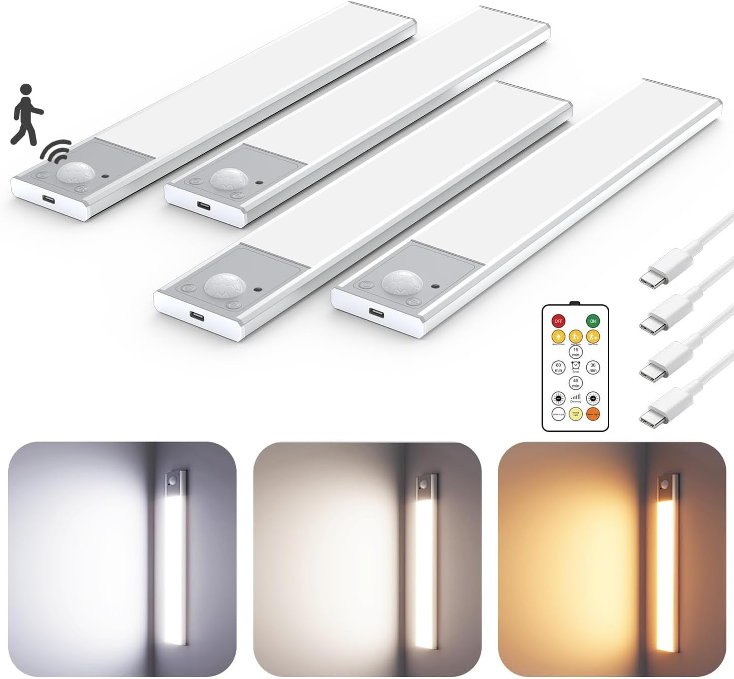 8 Inch Ultra-Thin Under Cabinet Lighting for Home Use
