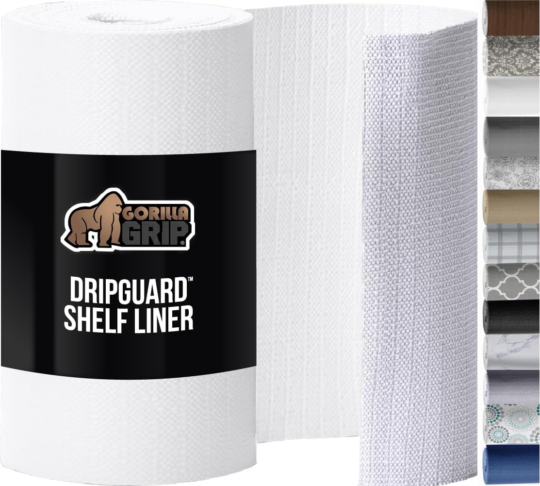 GORILLA GRIP DripGuard Shelf Liner for Kitchen and Cabinets