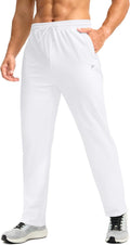 Pudolla Men's Fleece Lined Sweatpants with Zipper Pockets - Warm inner