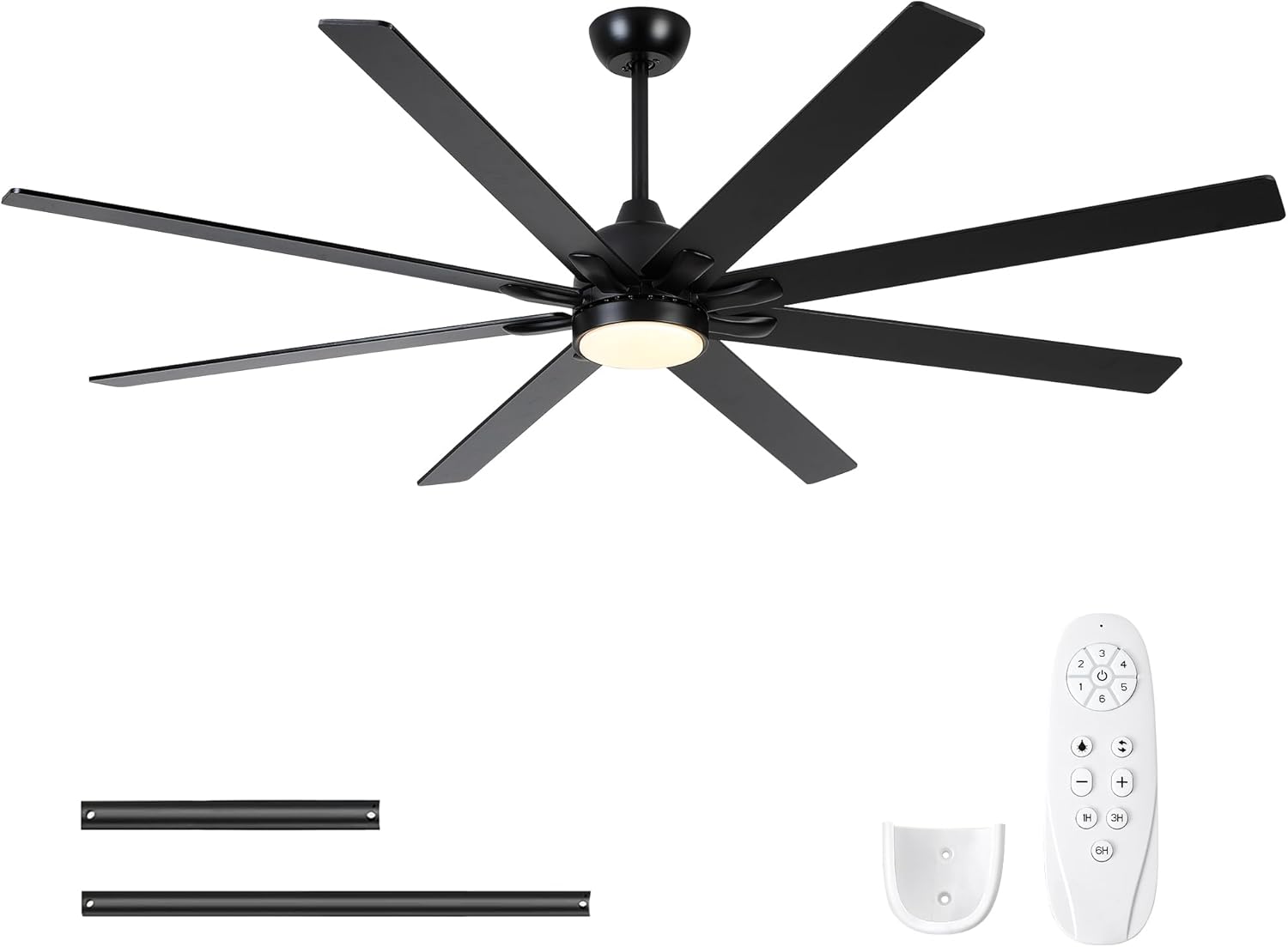 72 Inch Ceiling Fan with Lights and Remote by Sevenine - Modern Design