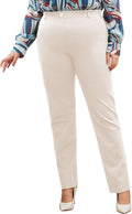 Plus Size Women's Straight-Leg Dress Pants - Laser-Cut Hem Style