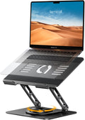 Adjustable Laptop Stand for Desk - 360 Rotating Ergonomic Riser