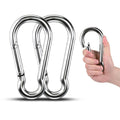 Large Carabiner Clip Hooks 7 in, 2pcs - Heavy Duty Stainless Steel