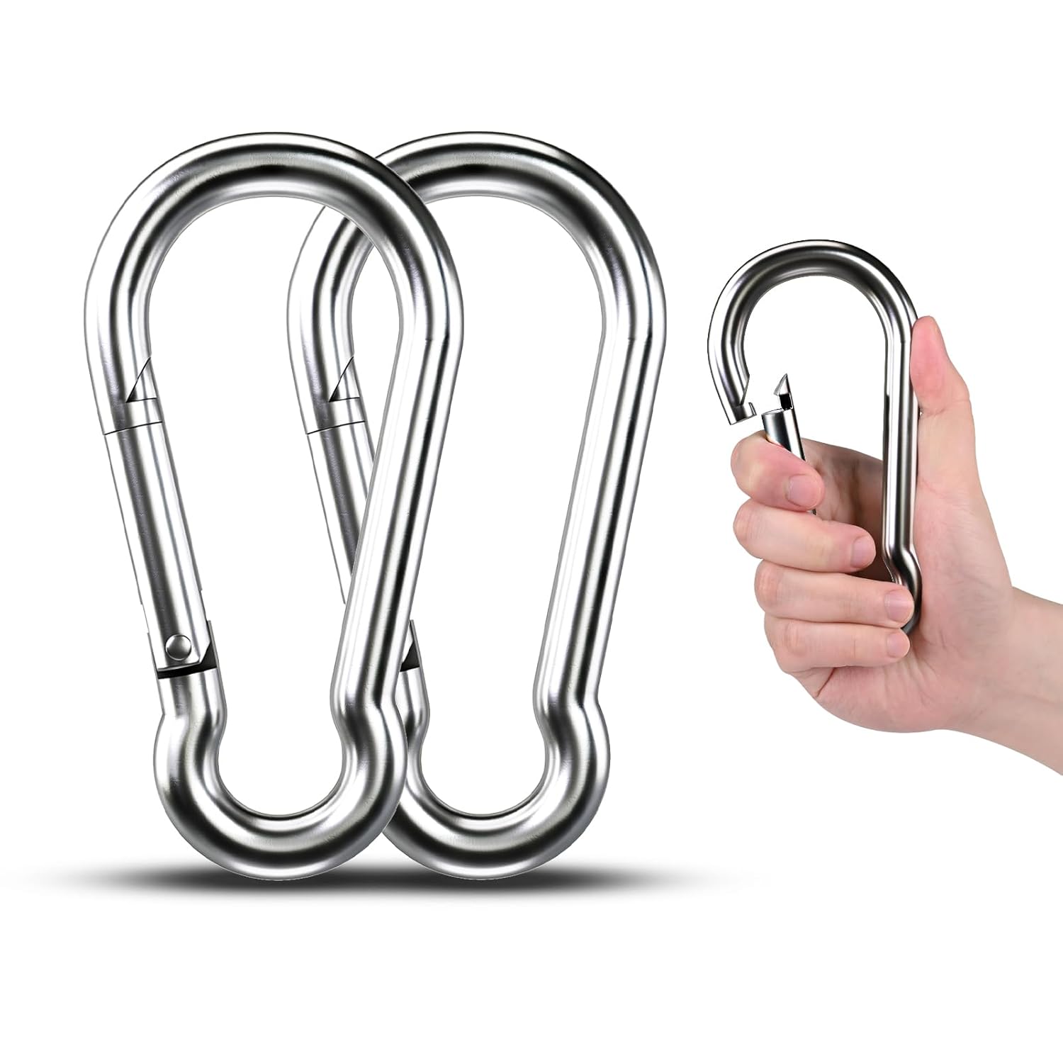 Large Carabiner Clip Hooks for Heavy Duty Use and Versatility
