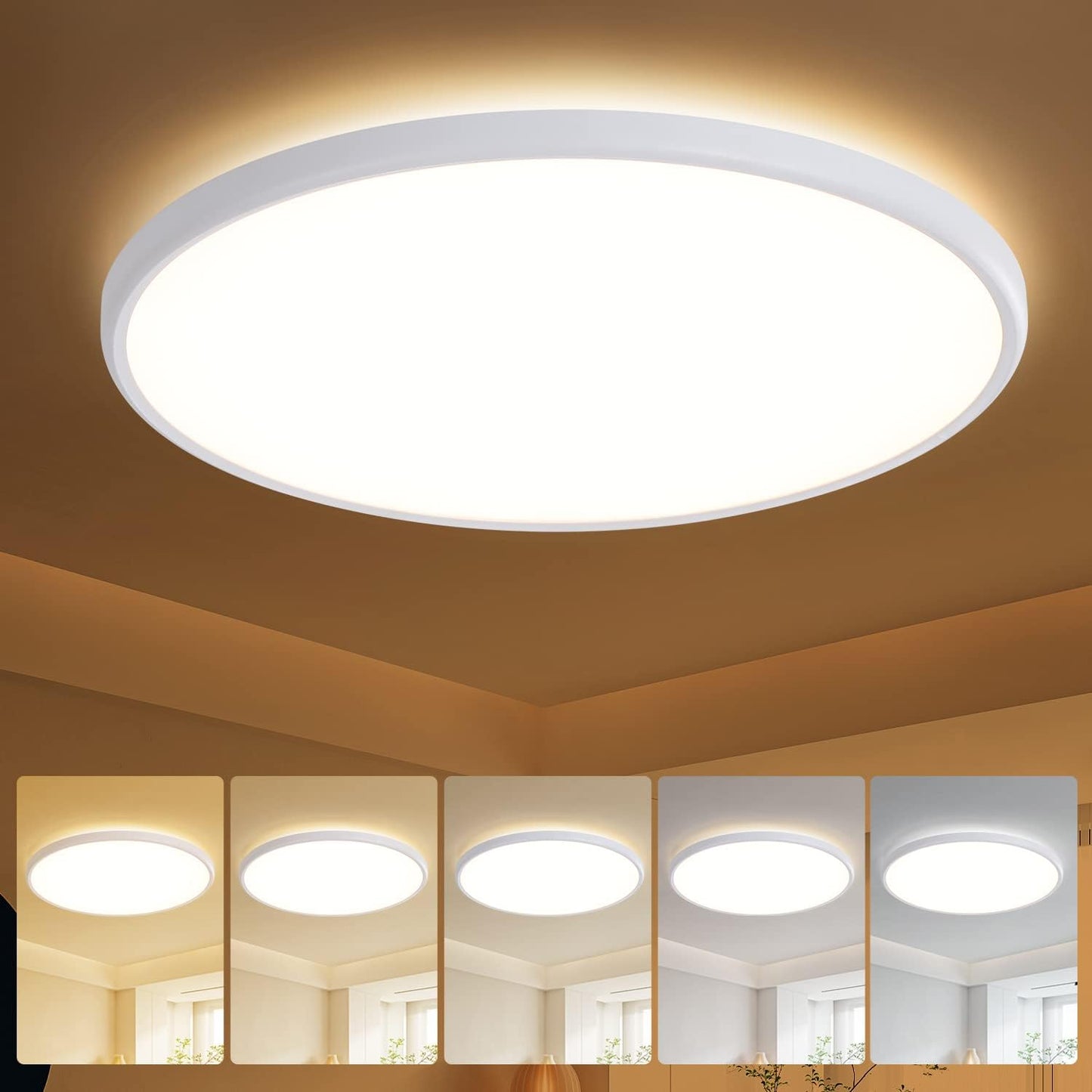 TALOYA 18 Inch Flush Mount LED Ceiling Light Fixture for Home