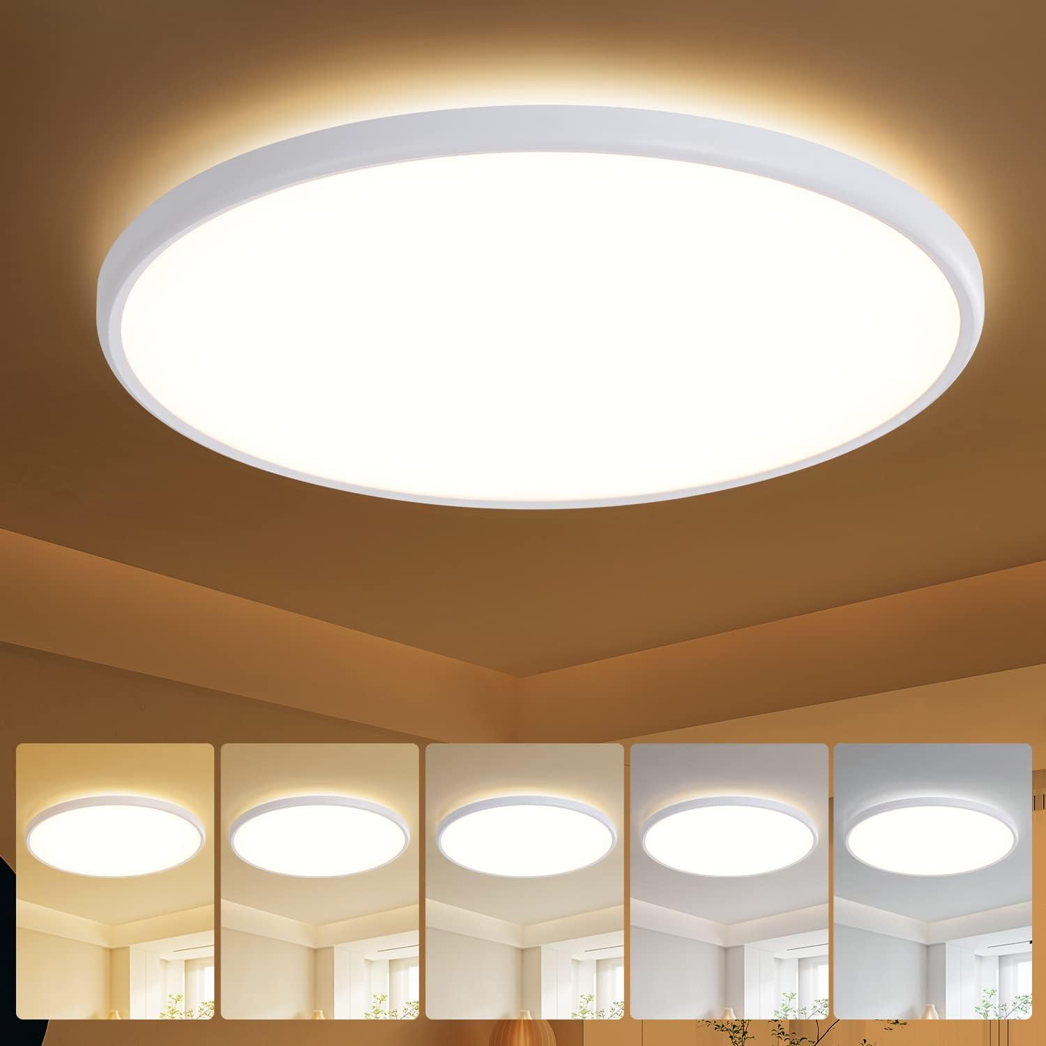 TALOYA 18 Inch Flush Mount LED Ceiling Light Fixture for Home
