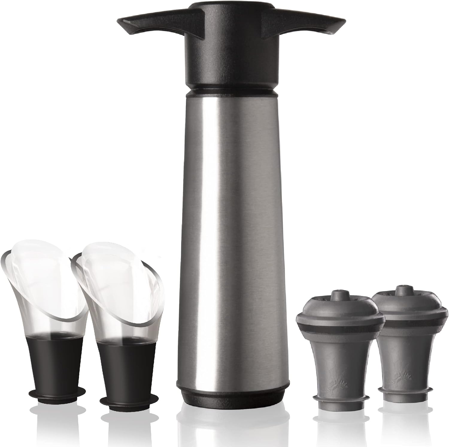 Vacu Vin Wine Saver Stainless Steel Set for Perfect Preservation