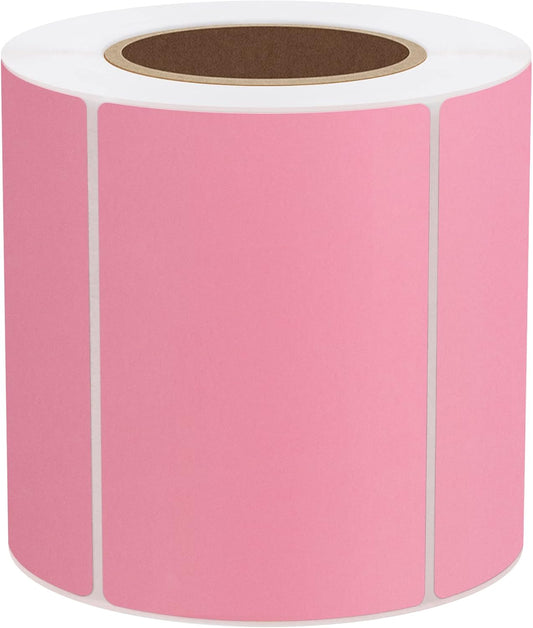 Vibrant Pink Shipping Labels - HYBSK 3x2 inch, Works with Rollo & Zebra Desktop Printers!