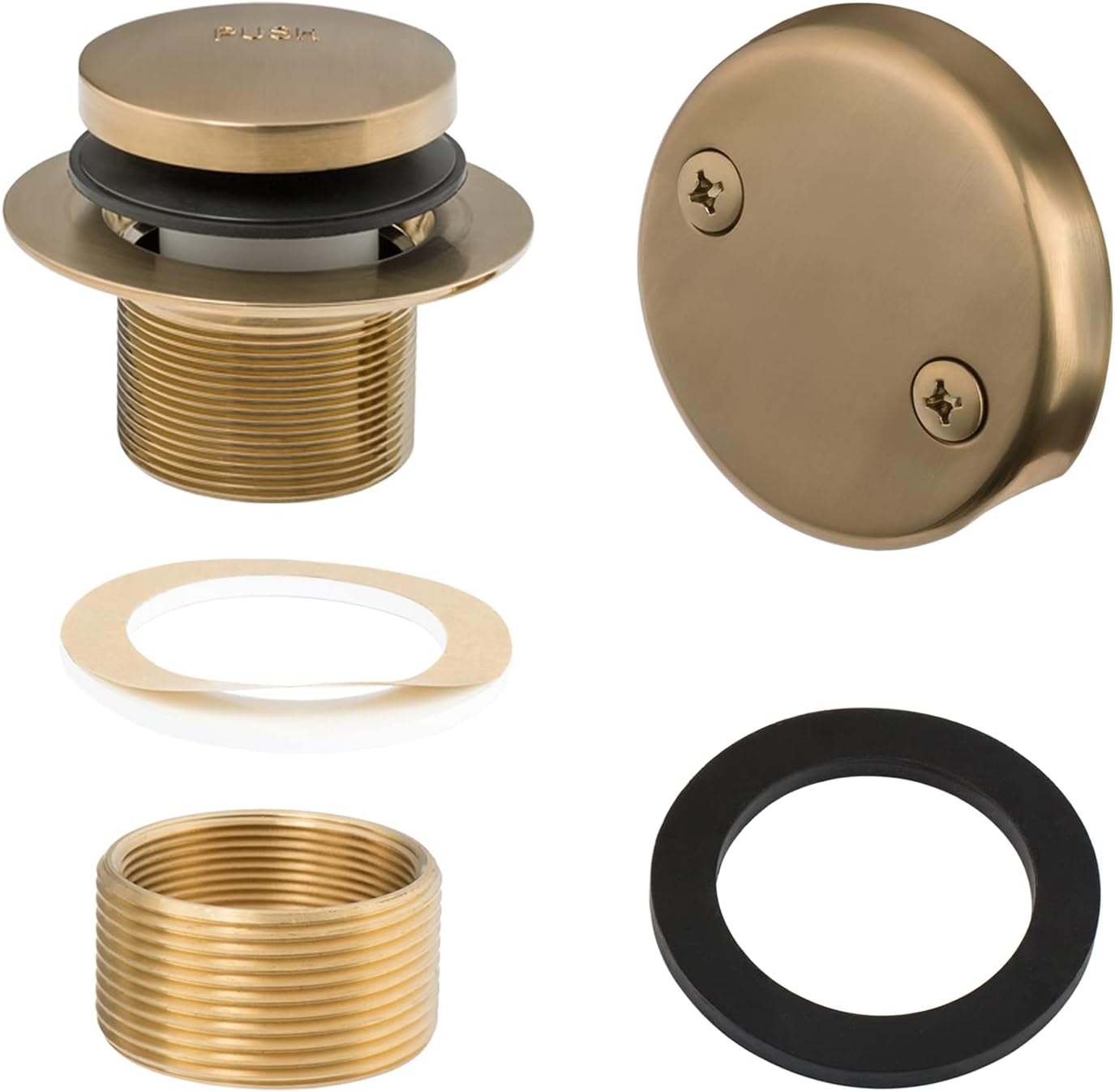 Tip-Toe Tub Trim Set for Easy Bath Drain Replacement in Bronze