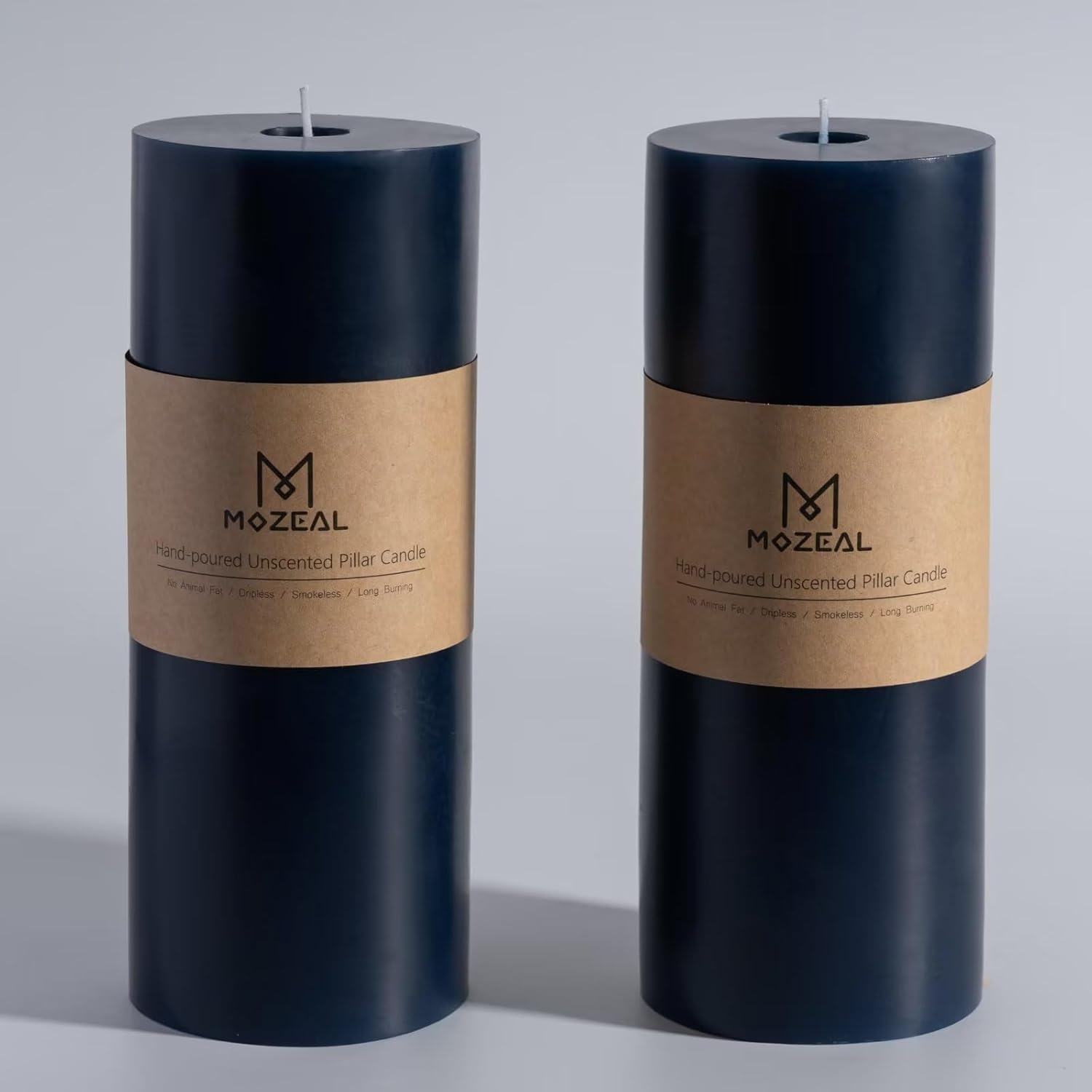 Extra-Large Navy Blue Pillar Candles for Weddings and Decor