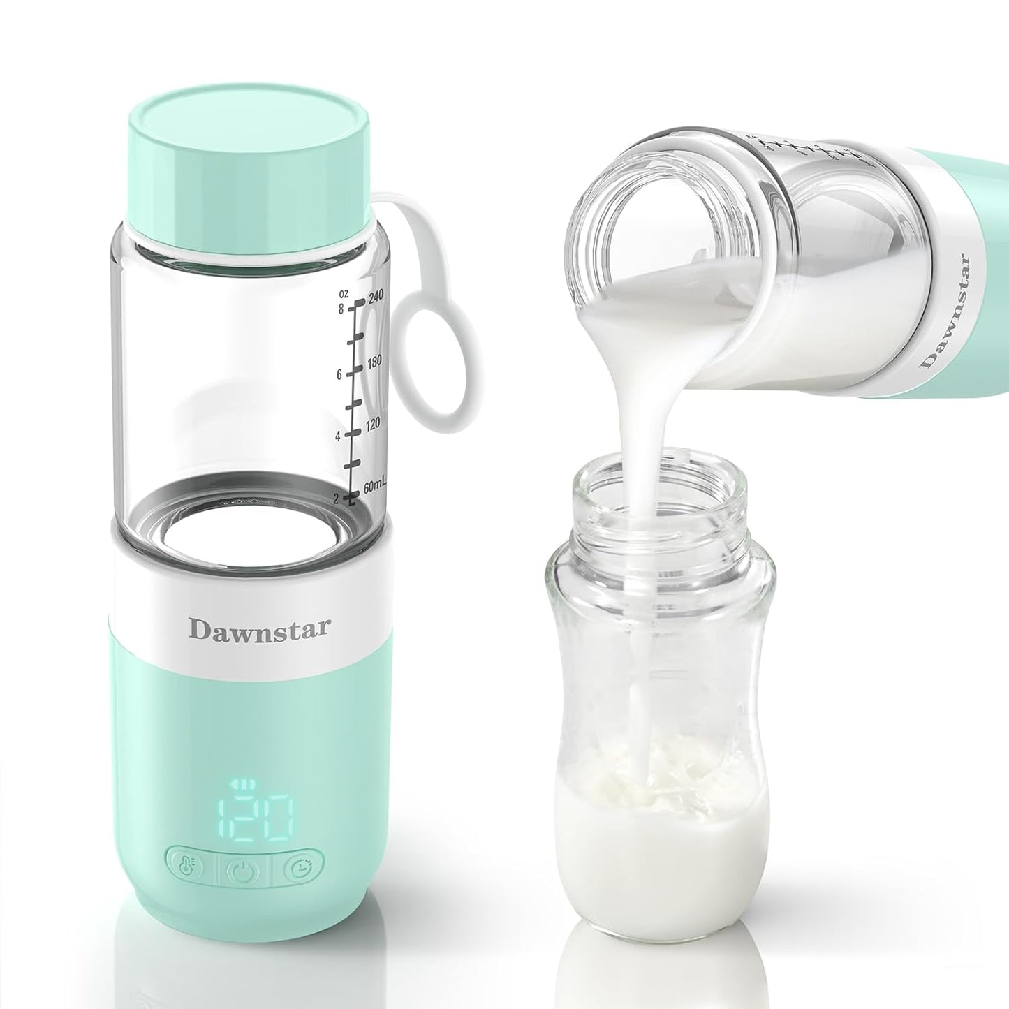 Portable Bottle Warmer for Travel - Fast Heating & USB-C Rechargeable