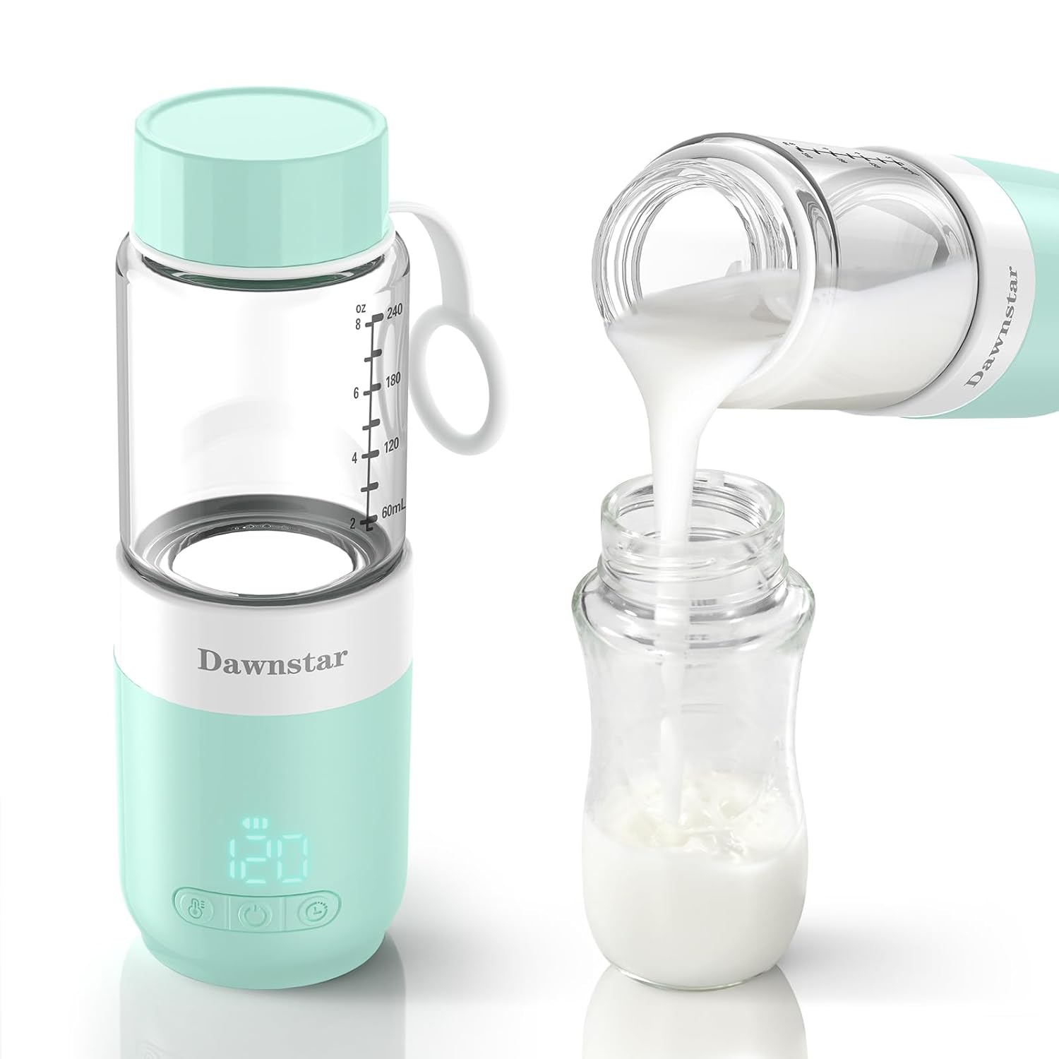 Portable Bottle Warmer for Travel - Fast Heating & USB-C Rechargeable