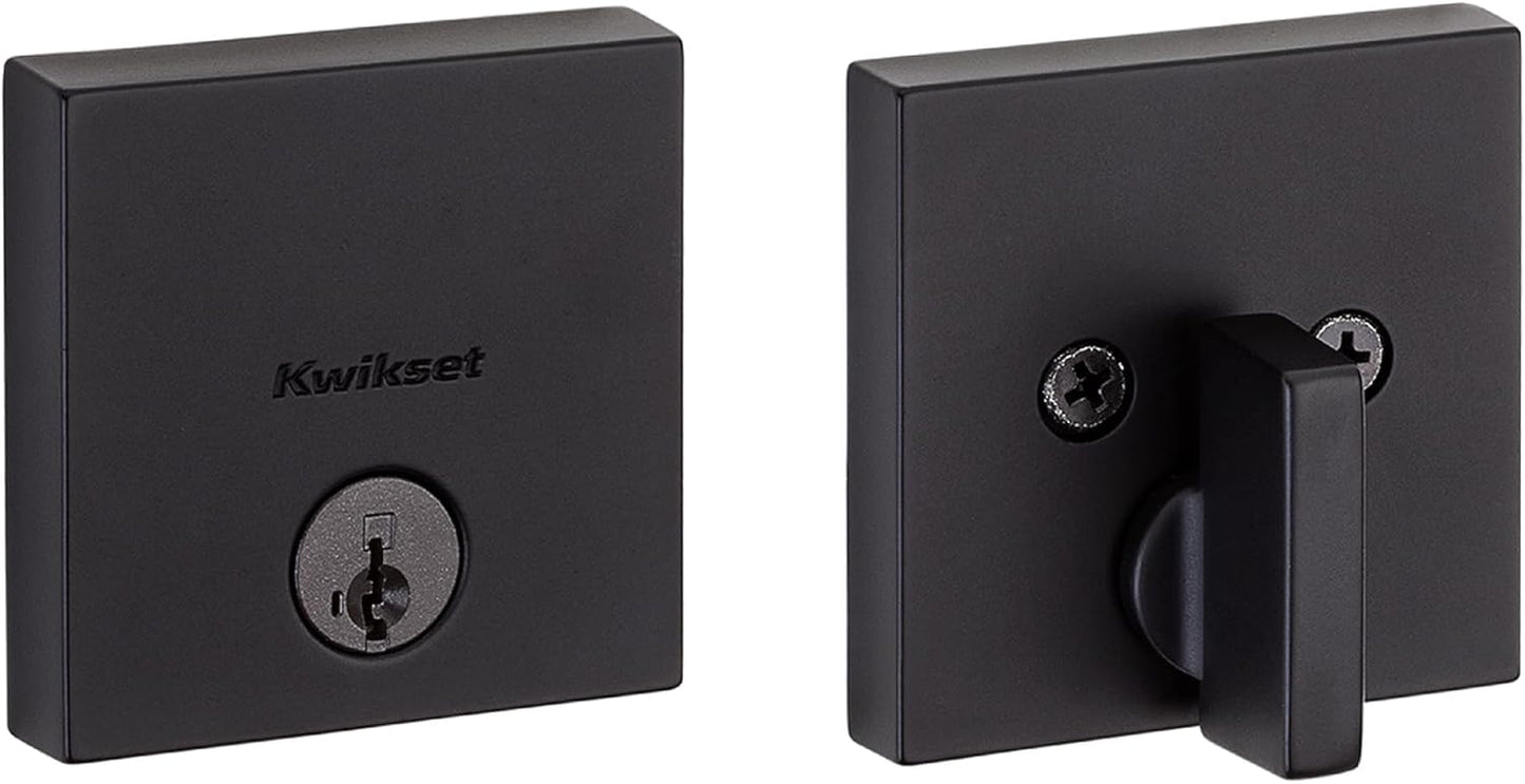 Kwikset Downtown Deadbolt Lock with SmartKey Security Features