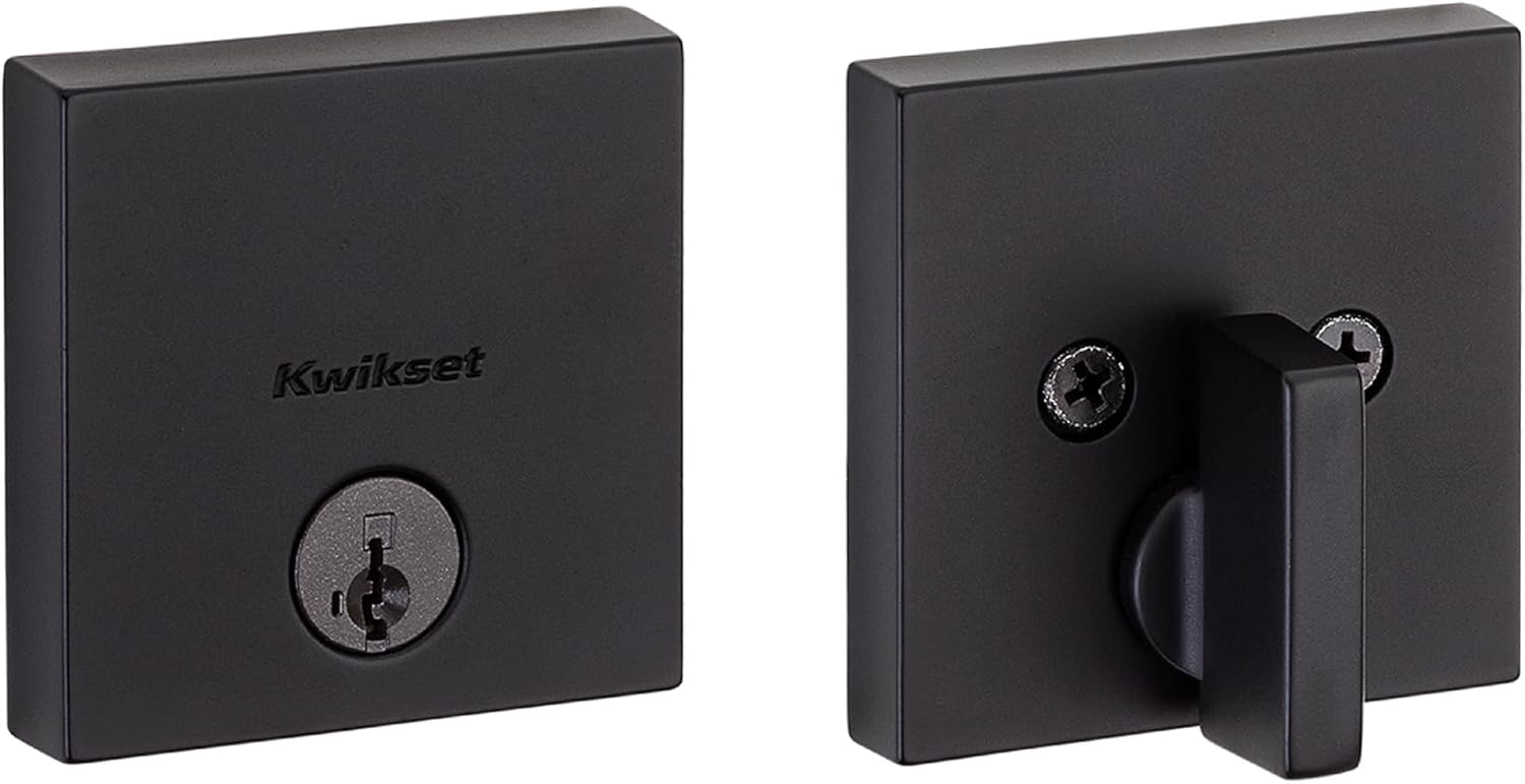 Kwikset Downtown Deadbolt Lock with SmartKey Security Features