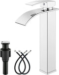 Stainless Steel Waterfall Tall Bathroom Faucet - Polish Chrome