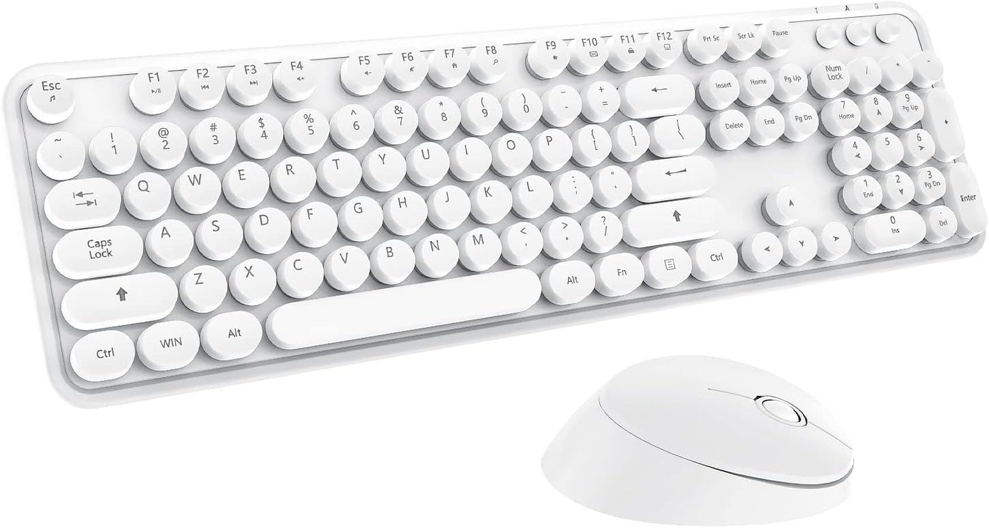 Wireless Keyboard Mouse Combo with Cute Colorful Design