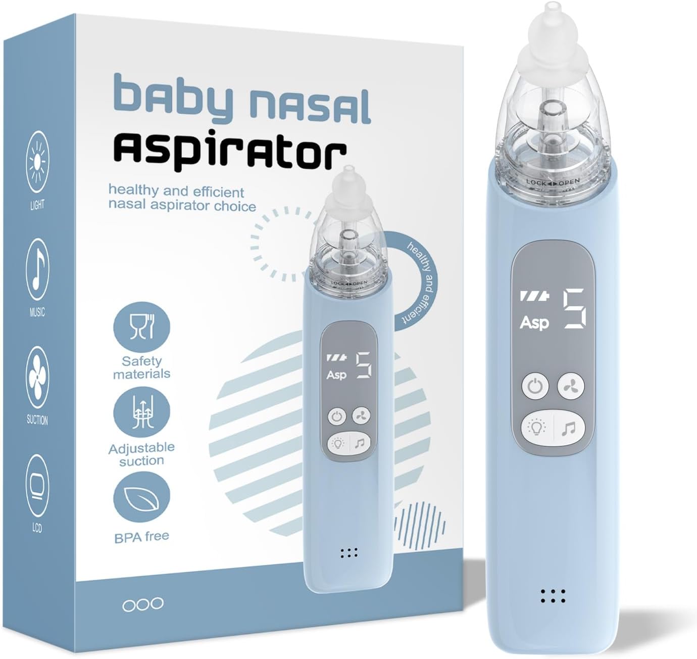 X-Bosak Baby Nasal Aspirator - 5 Levels Suction for Gentle Relief