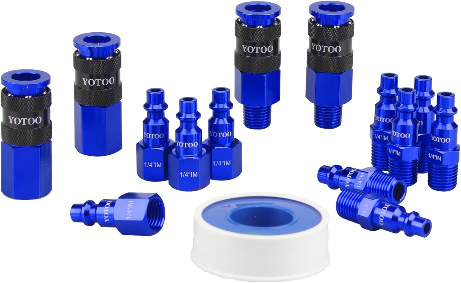 Durable Aluminum Air Hose Fittings Set by YOTOO