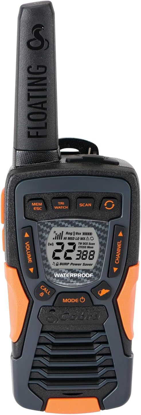 Cobra ACXT1037R FLT Floating Walkie Talkie - Waterproof & Long Range