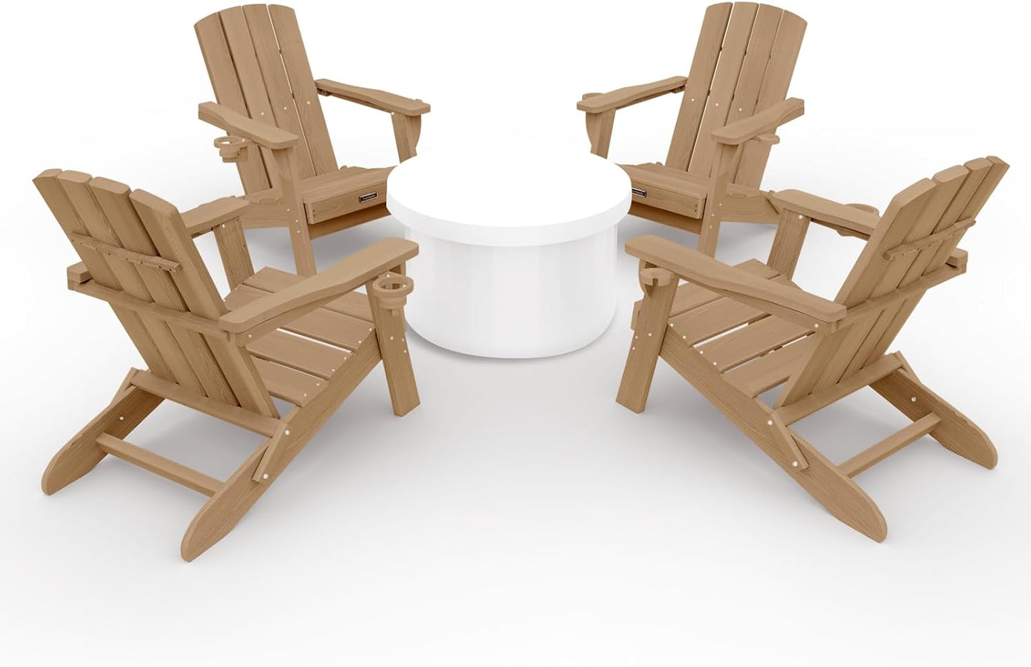 Folding Adirondack Chair Set of 4 for Outdoor Relaxation