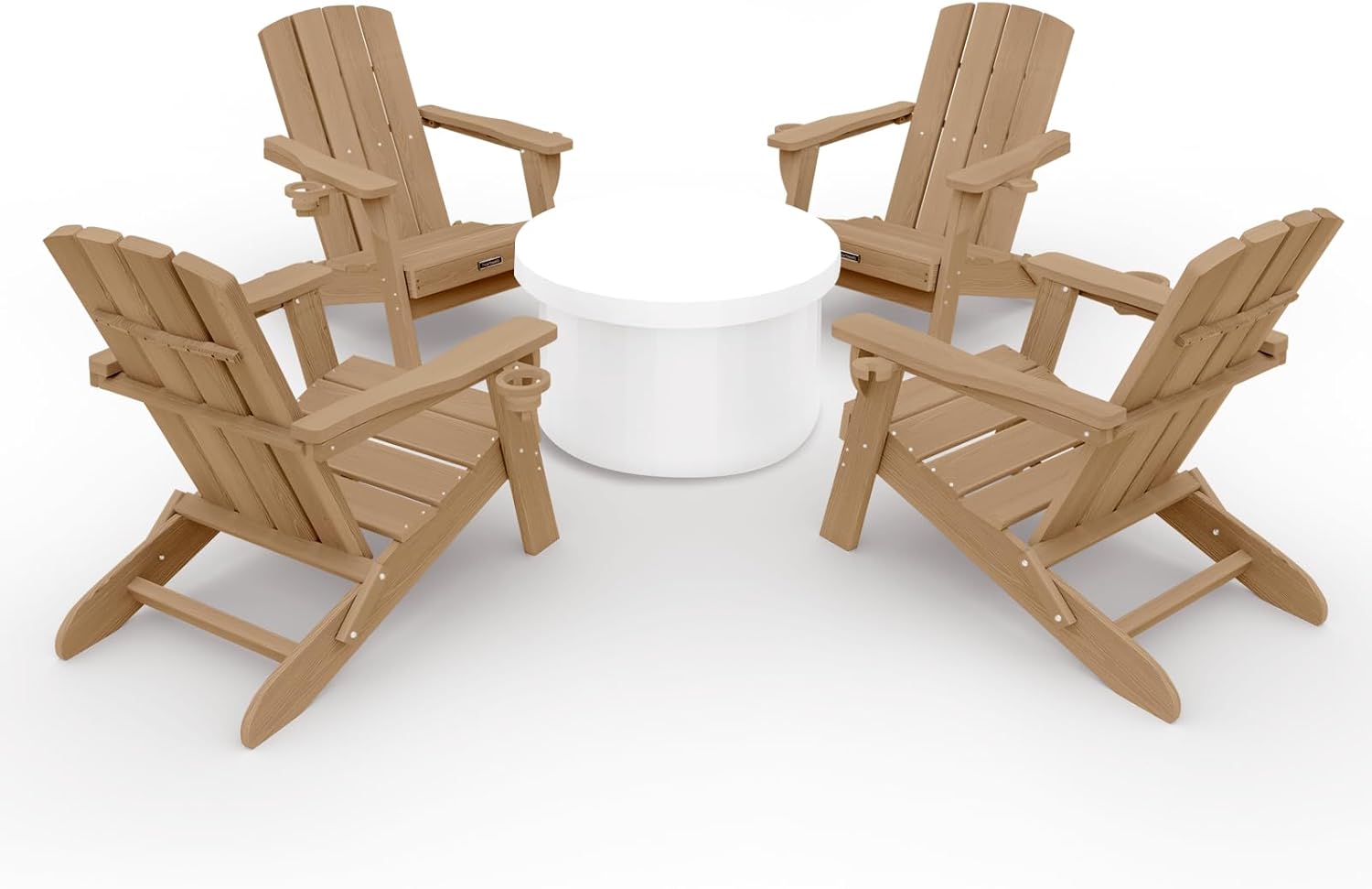 Folding Adirondack Chair Set of 4 for Outdoor Relaxation