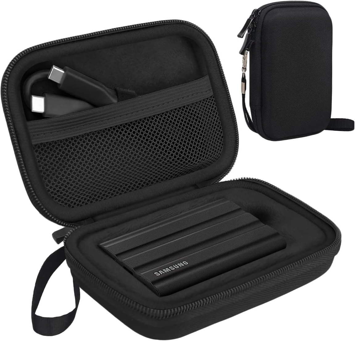 Lacdo EVA Hard Case for Samsung T7 SSDs - Shockproof Travel Bag