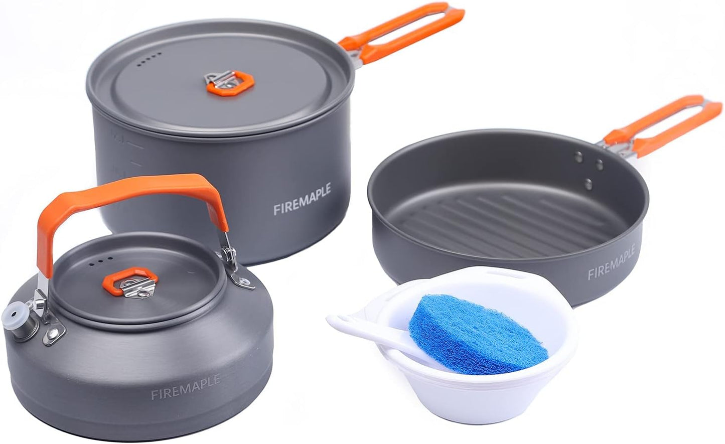 Fire-Maple Feast 4 Piece Camping Cookware Set for Outdoor Fun