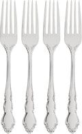 Oneida Dover Fine Flatware Dinner Forks Set of 4 - Elegant Scroll