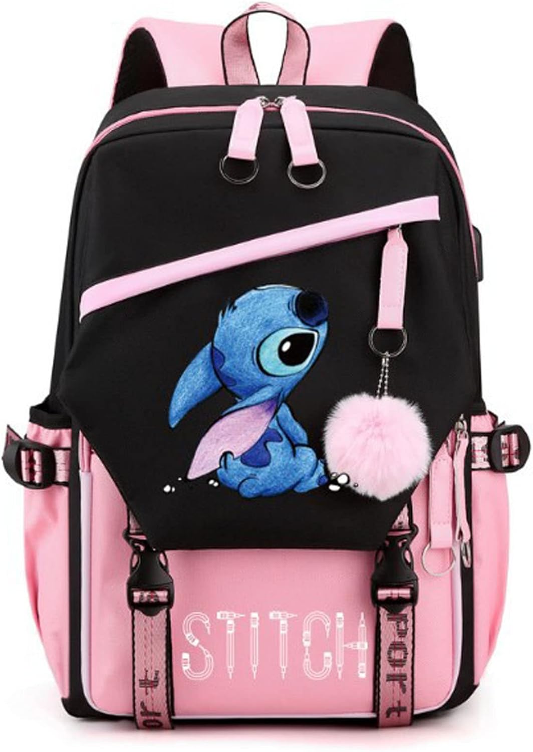 Fashion Trend Anime Cosplay Laptop Backpack with USB Port